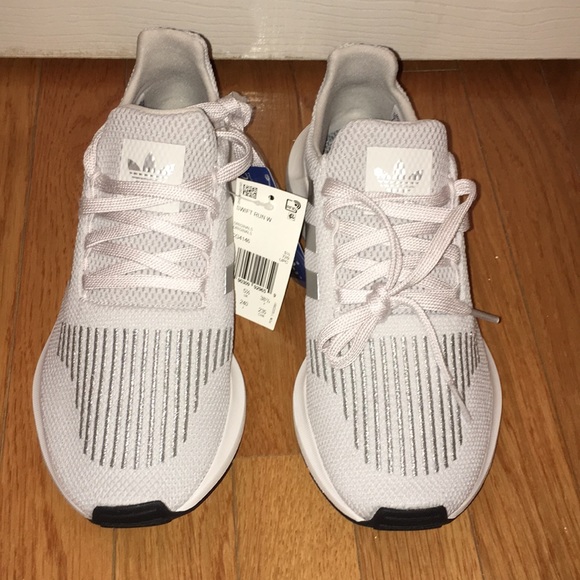 Adidas Swift Run White/Silver Sneakers - Picture 5 of 6